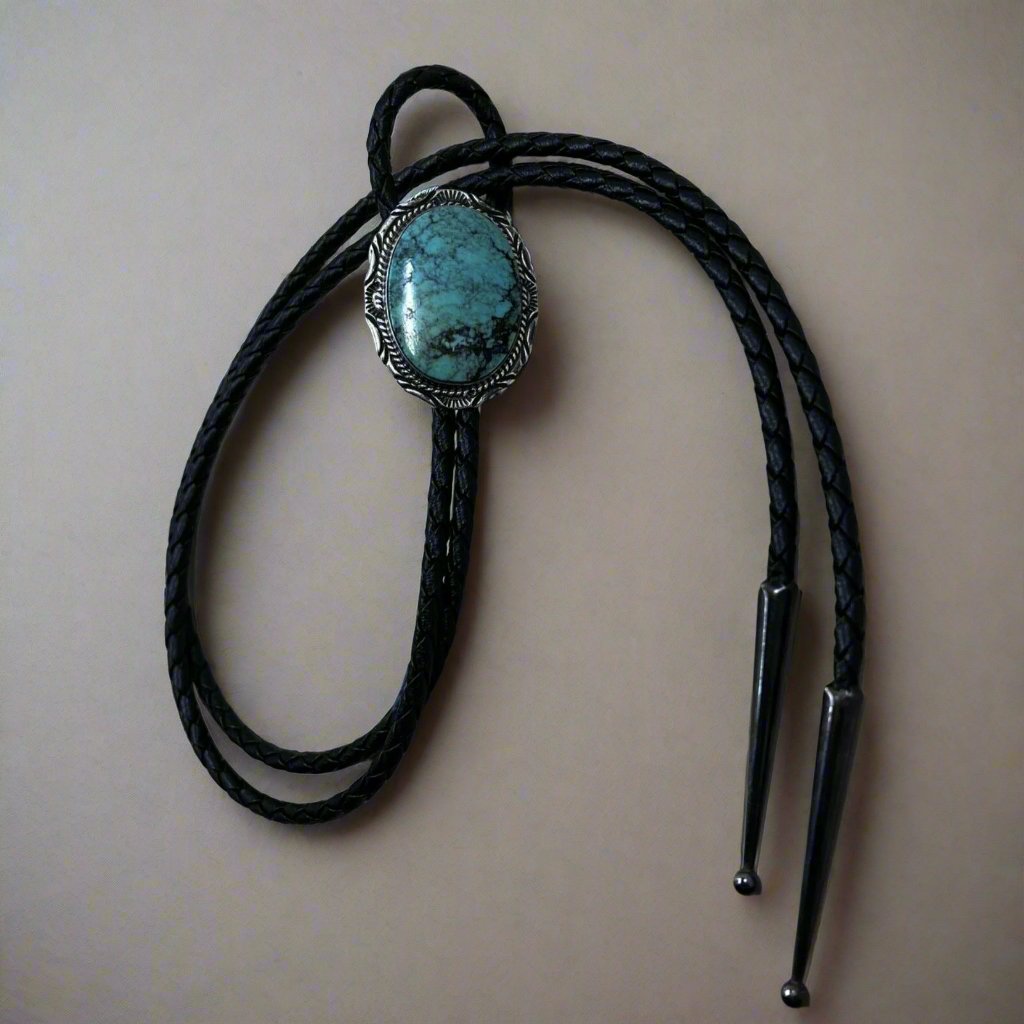 Rare Signed Richard Begay - Navajo Turquoise Bolo