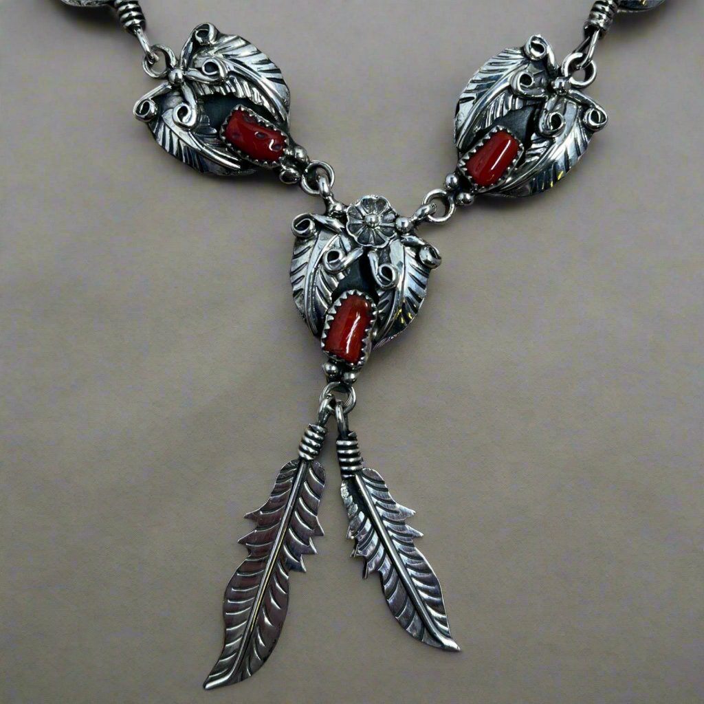 Signed Jason Livingston Feather Necklace