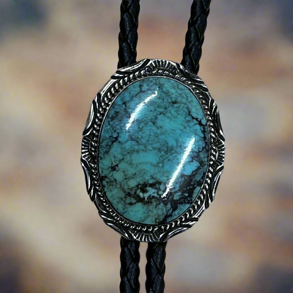 Rare Signed Richard Begay - Navajo Turquoise Bolo