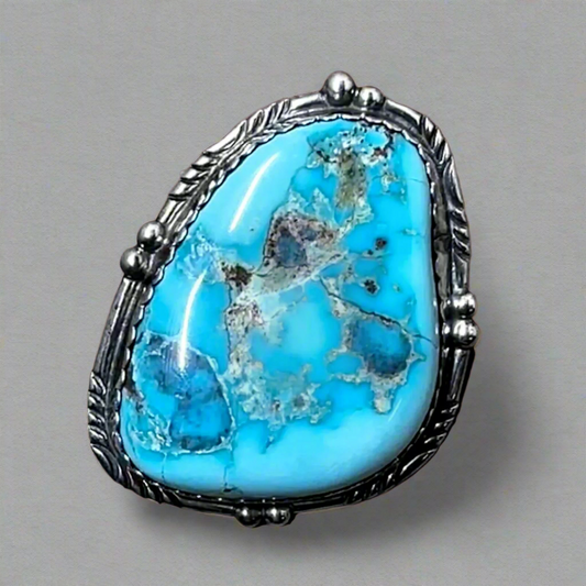 Signed Navajo Pendant With Pin Option - Turquoise